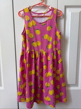 H&M Girls Pink Lemon Print Sleeveless Dress (8T)